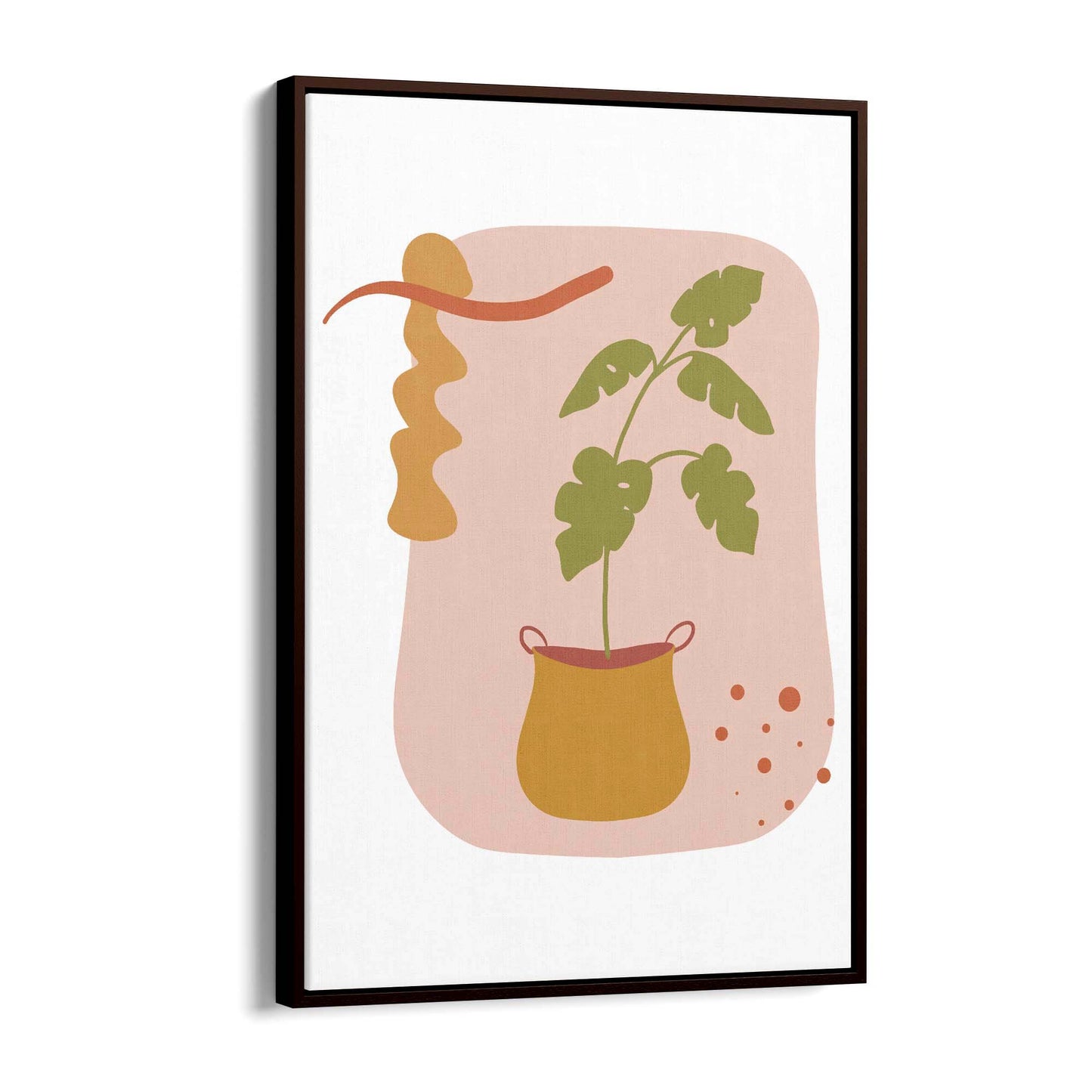 Abstract House Plant Minimal Living Room Wall Art #1 - The Affordable Art Company