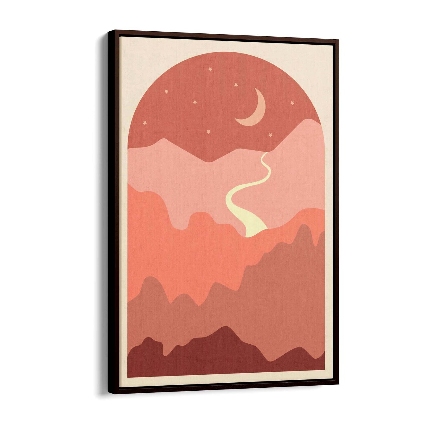 Summer Night Minimal Pink & Pastel Wall Art - The Affordable Art Company