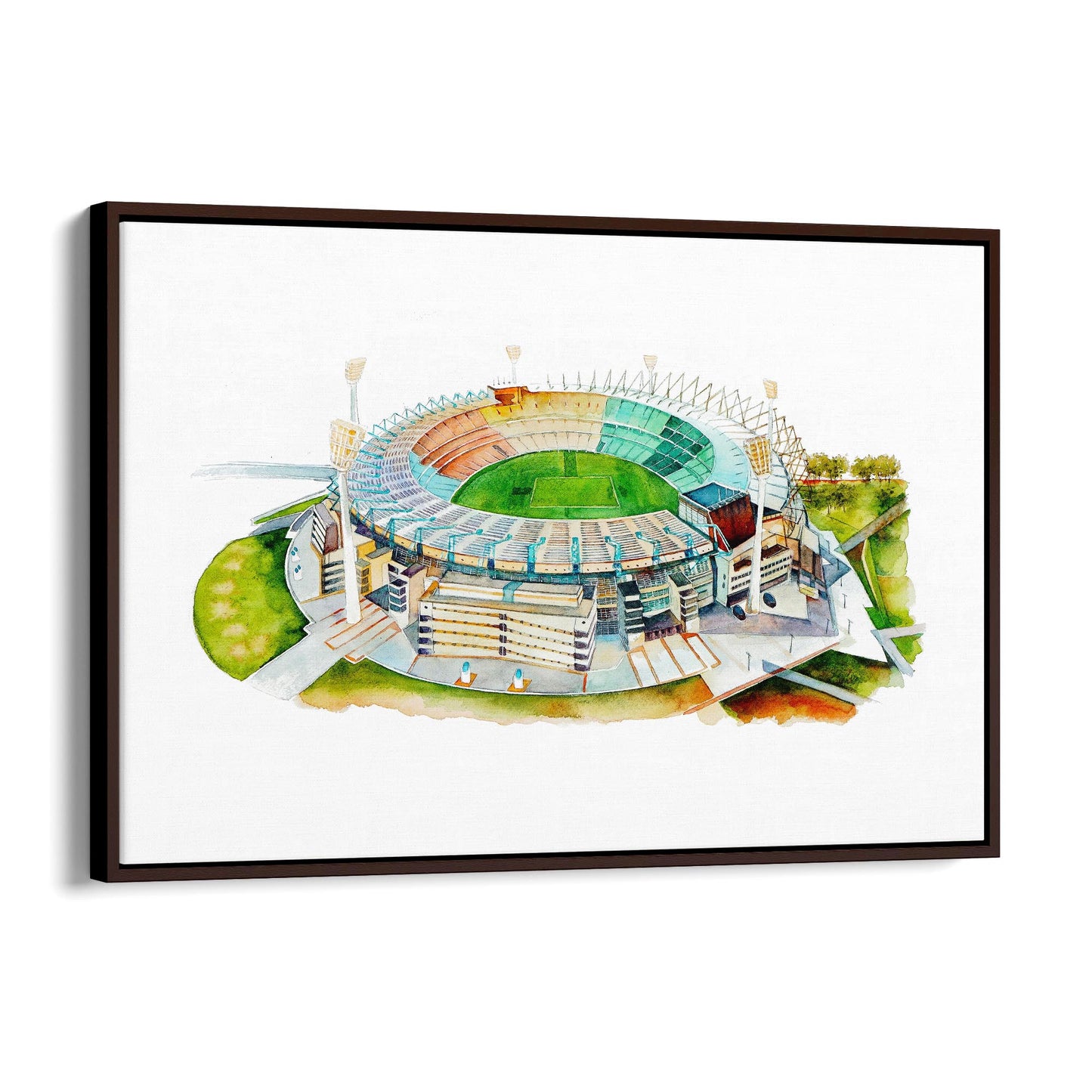 Melbourne Cricket Ground Watercolour MCG Wall Art - The Affordable Art Company