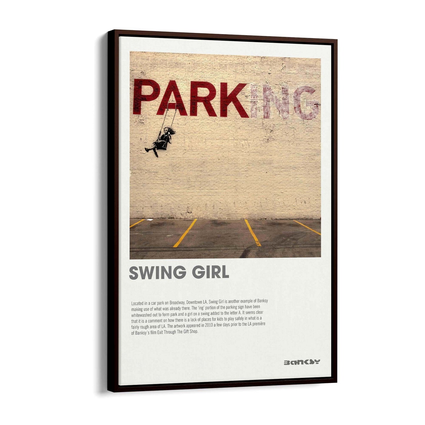 Banksy "Swing Girl" Graffiti Gallery Style Wall Art - The Affordable Art Company