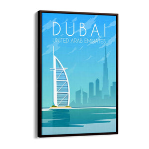 Retro Dubai UAE World Travel Vintage Wall Art #1 - The Affordable Art Company
