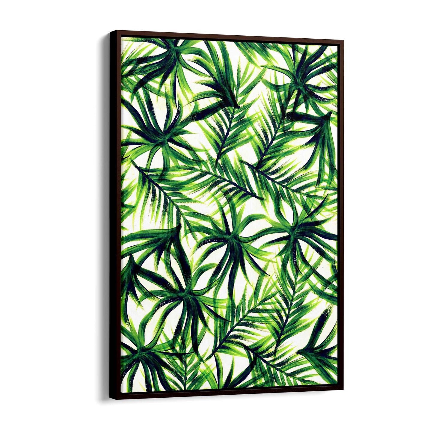 Tropical Leaf Pattern Green Plant Leaves Wall Art #5 - The Affordable Art Company