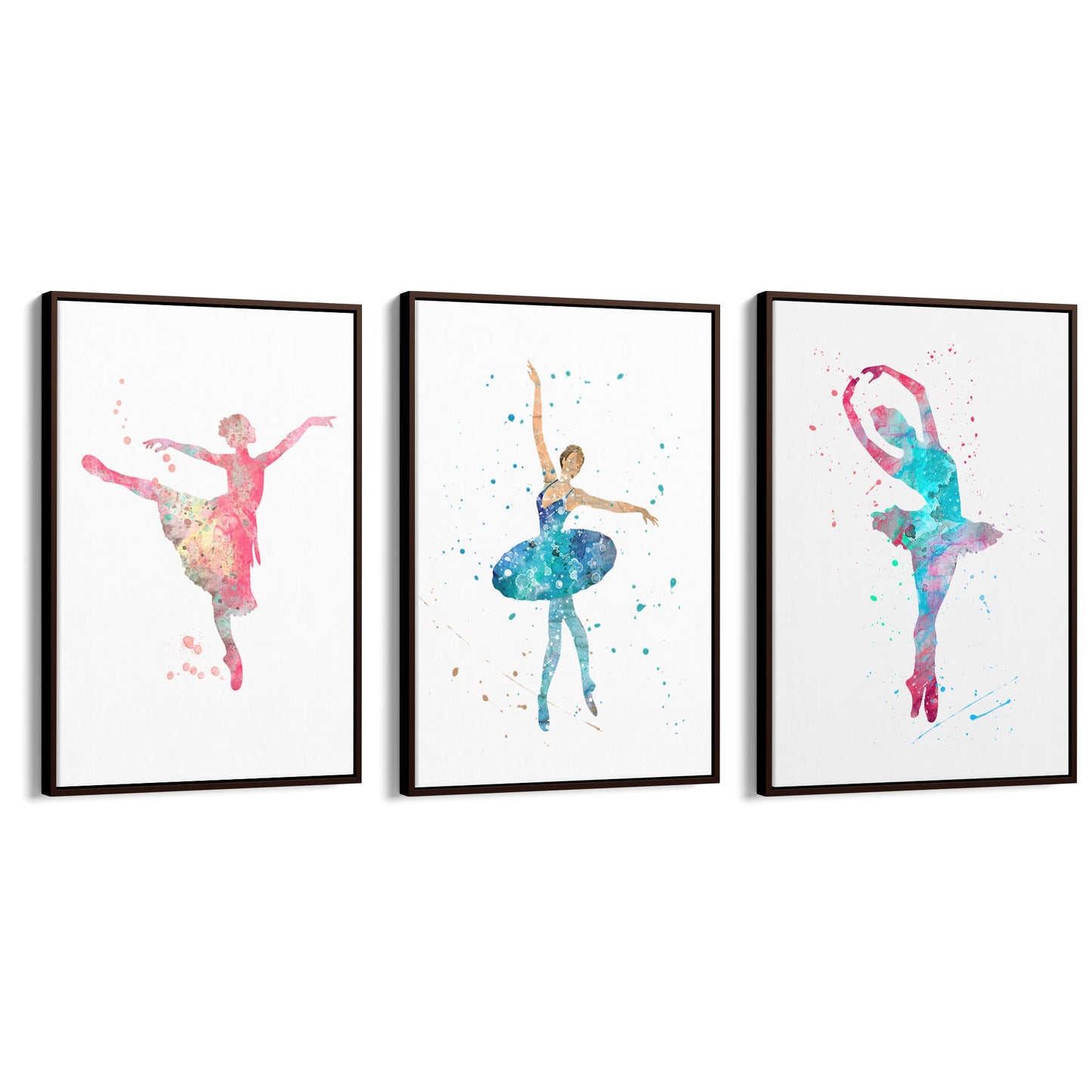 Set of Ballerina Girls Bedroom Ballet Wall Art - The Affordable Art Company