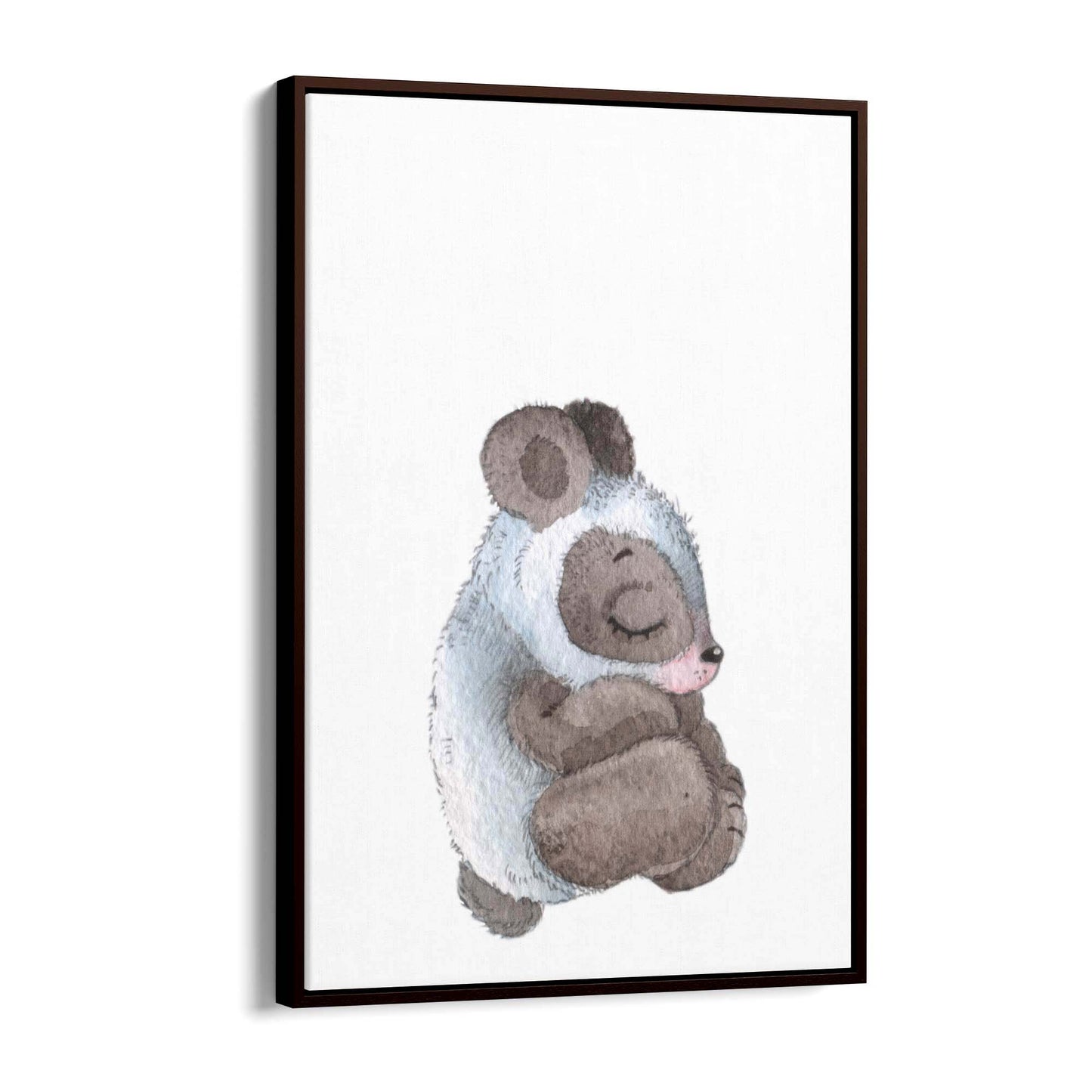 Cute Sleeping Bear Cartoon Animal Nursery Wall Art - The Affordable Art Company