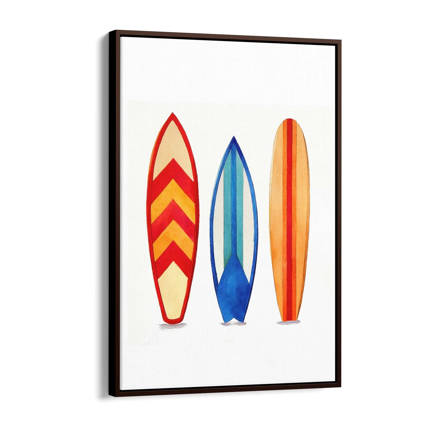 Surfboard Watercolour Australian Surf Wall Art - The Affordable Art Company
