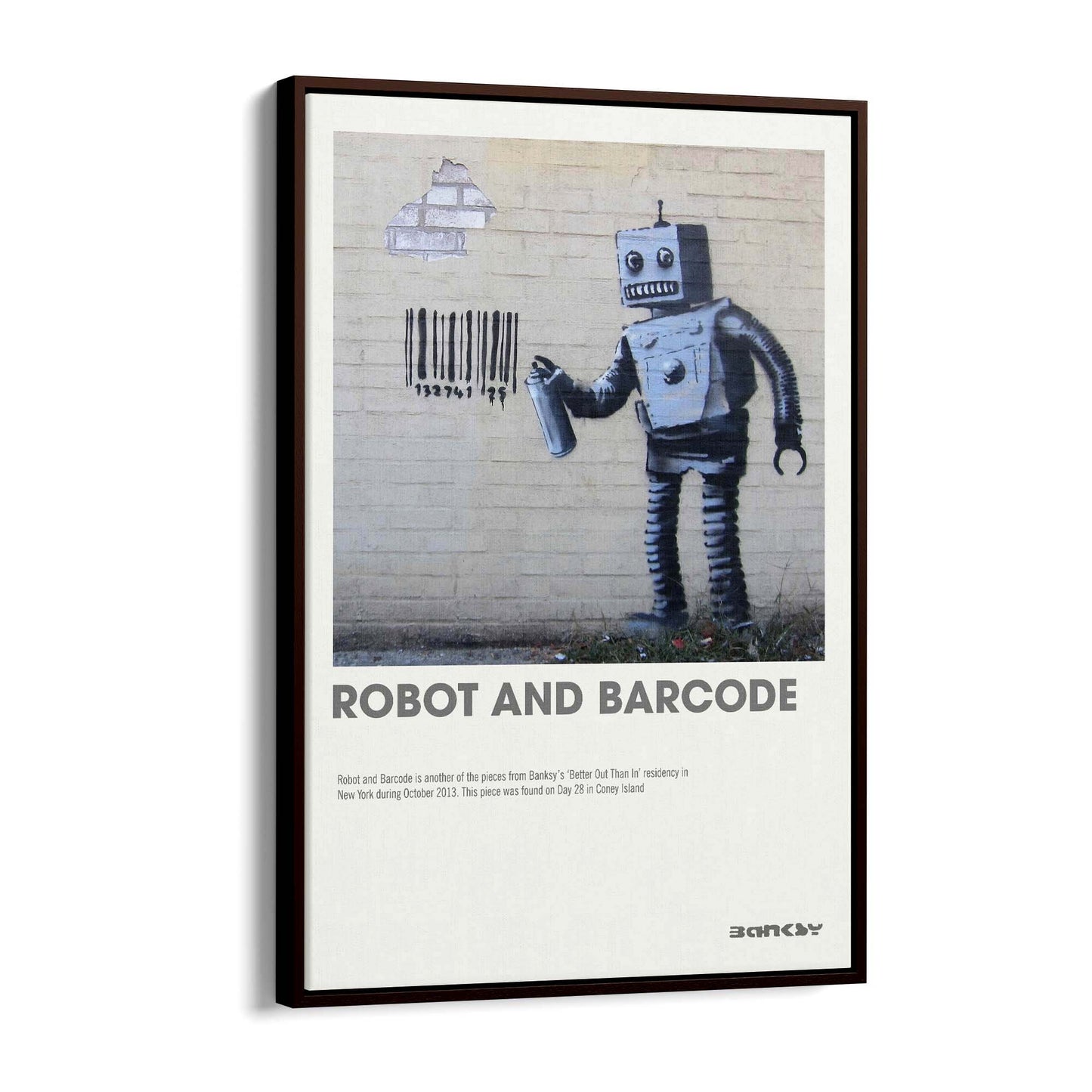 Banksy "Robot & Barcode" Graffiti Gallery Wall Art - The Affordable Art Company