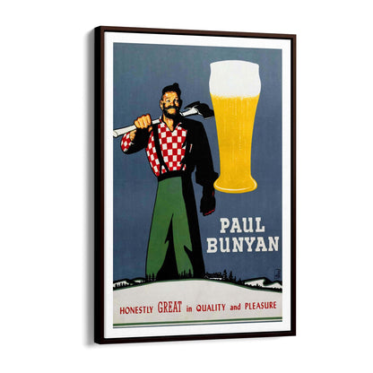 Paul Bunyan Vintage Beer Advert Wall Art - The Affordable Art Company