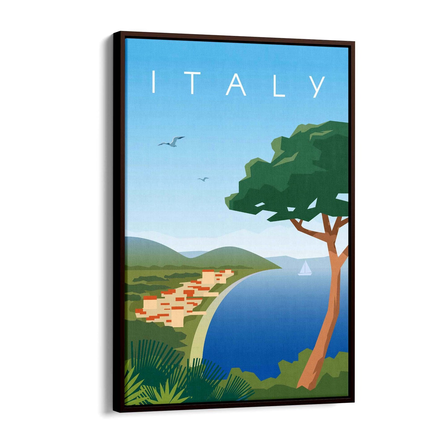 Retro Italy European Travel Vintage Wall Art - The Affordable Art Company