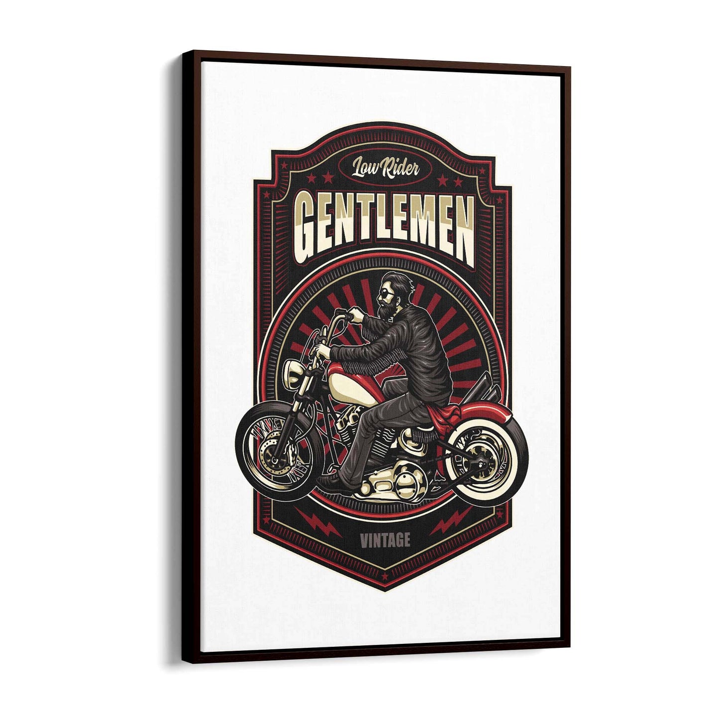 Gentlemen Biker Man Cave Motorcycle Wall Art - The Affordable Art Company