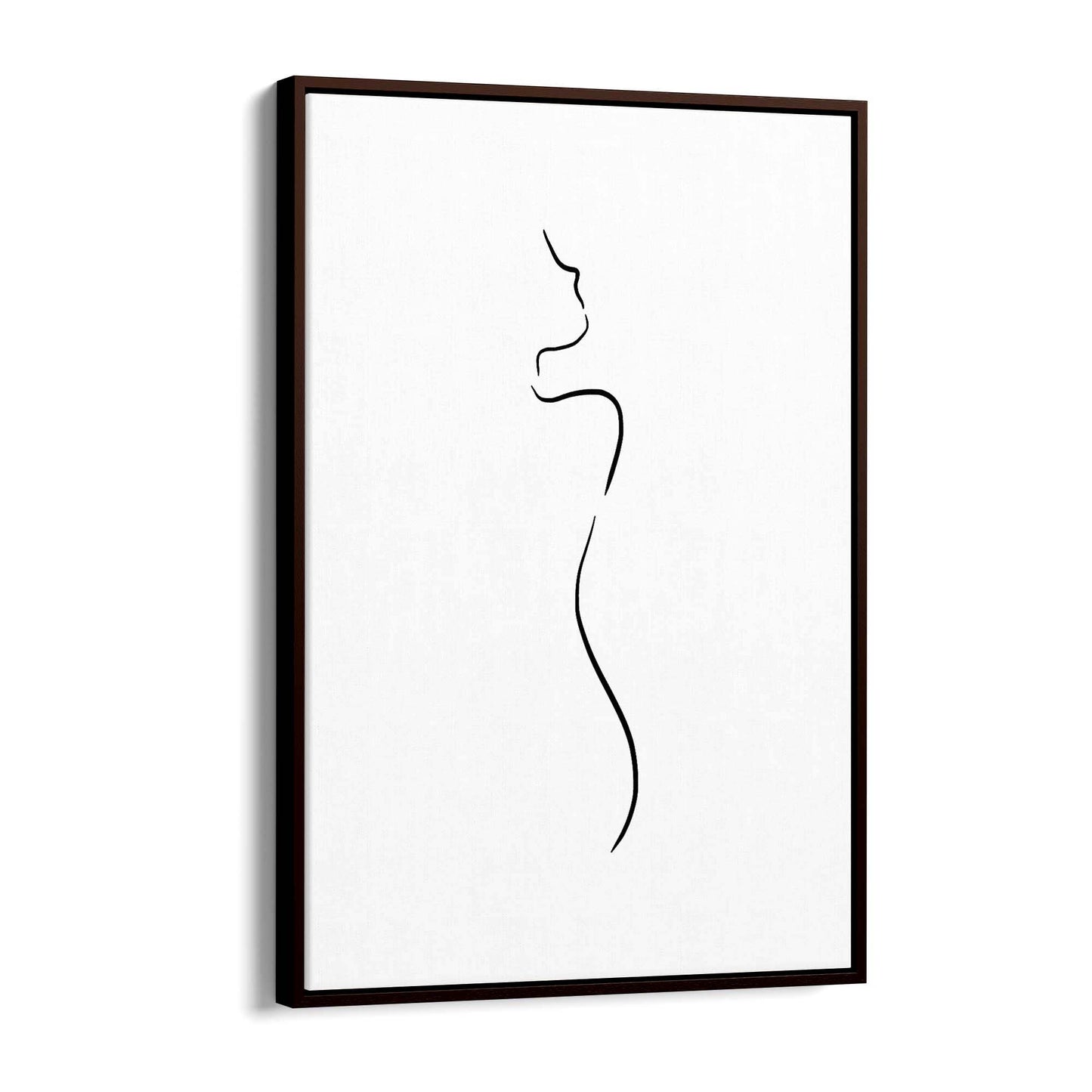 Female Body Nude Minimal Line Drawing Wall Art #1 - The Affordable Art Company