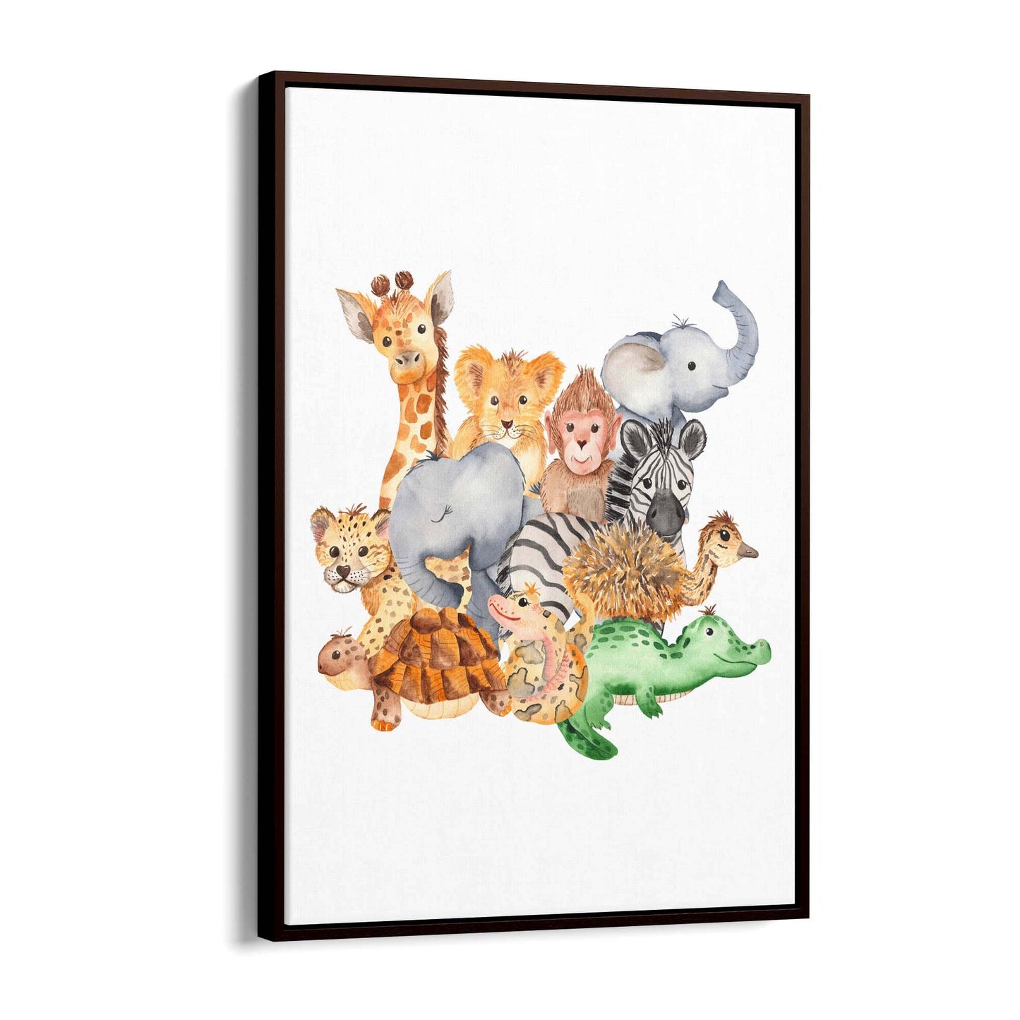 Safari Animal Group Painting Nursery Wall Art #2 - The Affordable Art Company