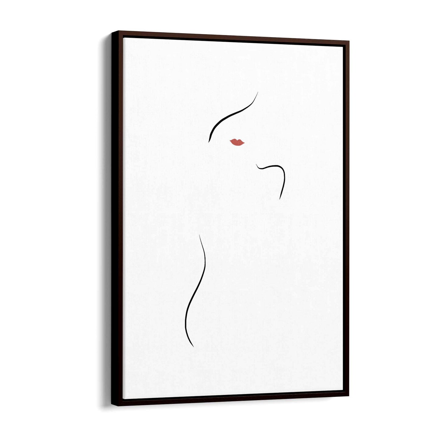 Female Body Nude Minimal Line Drawing Wall Art #2 - The Affordable Art Company