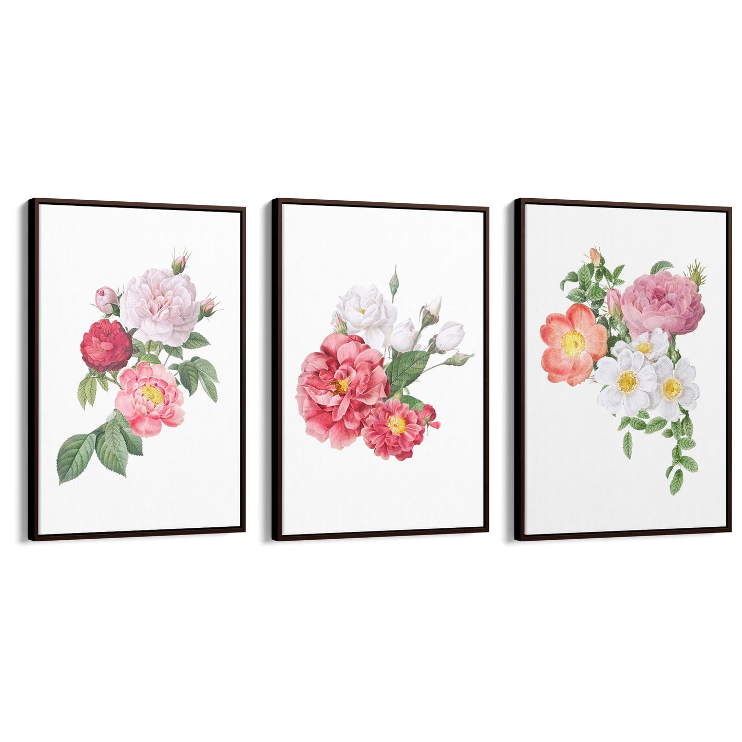 Set of Floral Botanical Flower Kitchen Wall Art - The Affordable Art Company