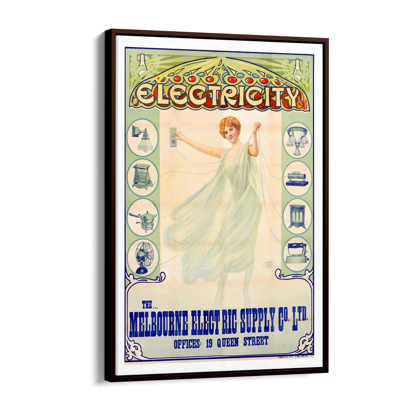 Melbourne Electric Supply Company Vintage Wall Art - The Affordable Art Company