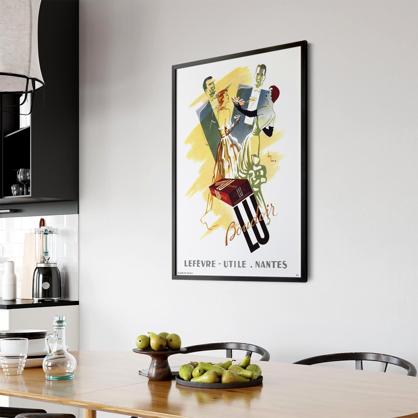 Boudoir Lu Biscuit Vintage Advert Wall Art - The Affordable Art Company