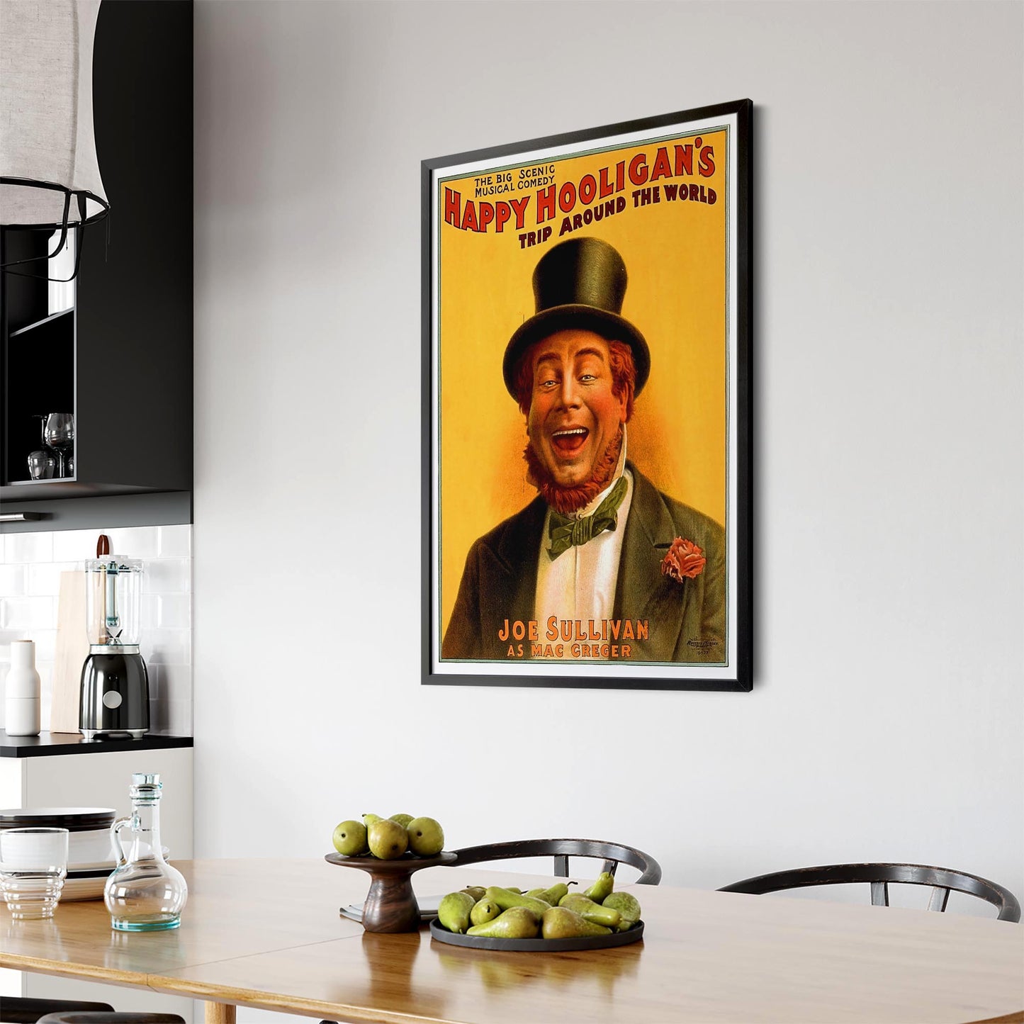 Happy Hooligan Irish Vintage Bar Advert Wall Art - The Affordable Art Company