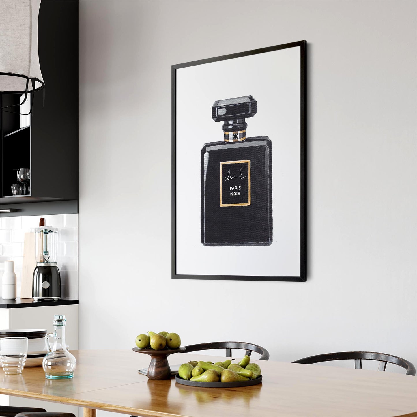 Black Perfume Bottle Fashion Wall Art - The Affordable Art Company