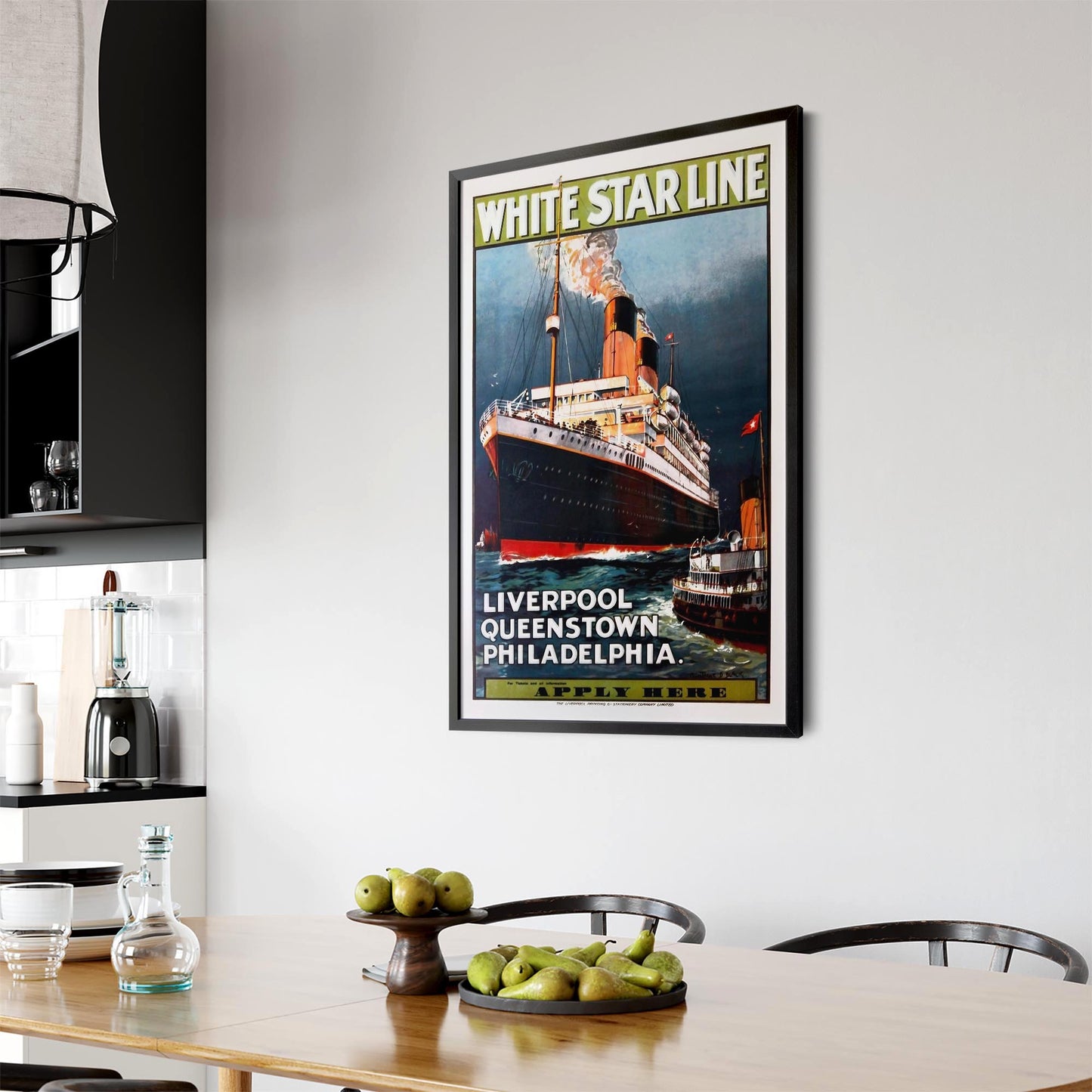 White Star Line Vintage Shipping Advert Wall Art #1 - The Affordable Art Company