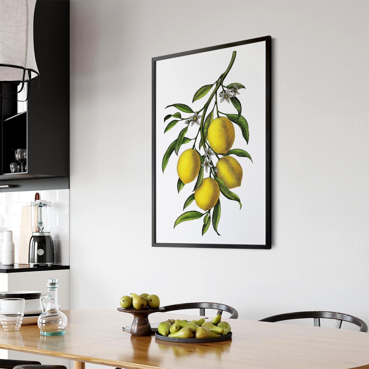 Lemon Branch Vintage Botanical Kitchen Wall Art - The Affordable Art Company