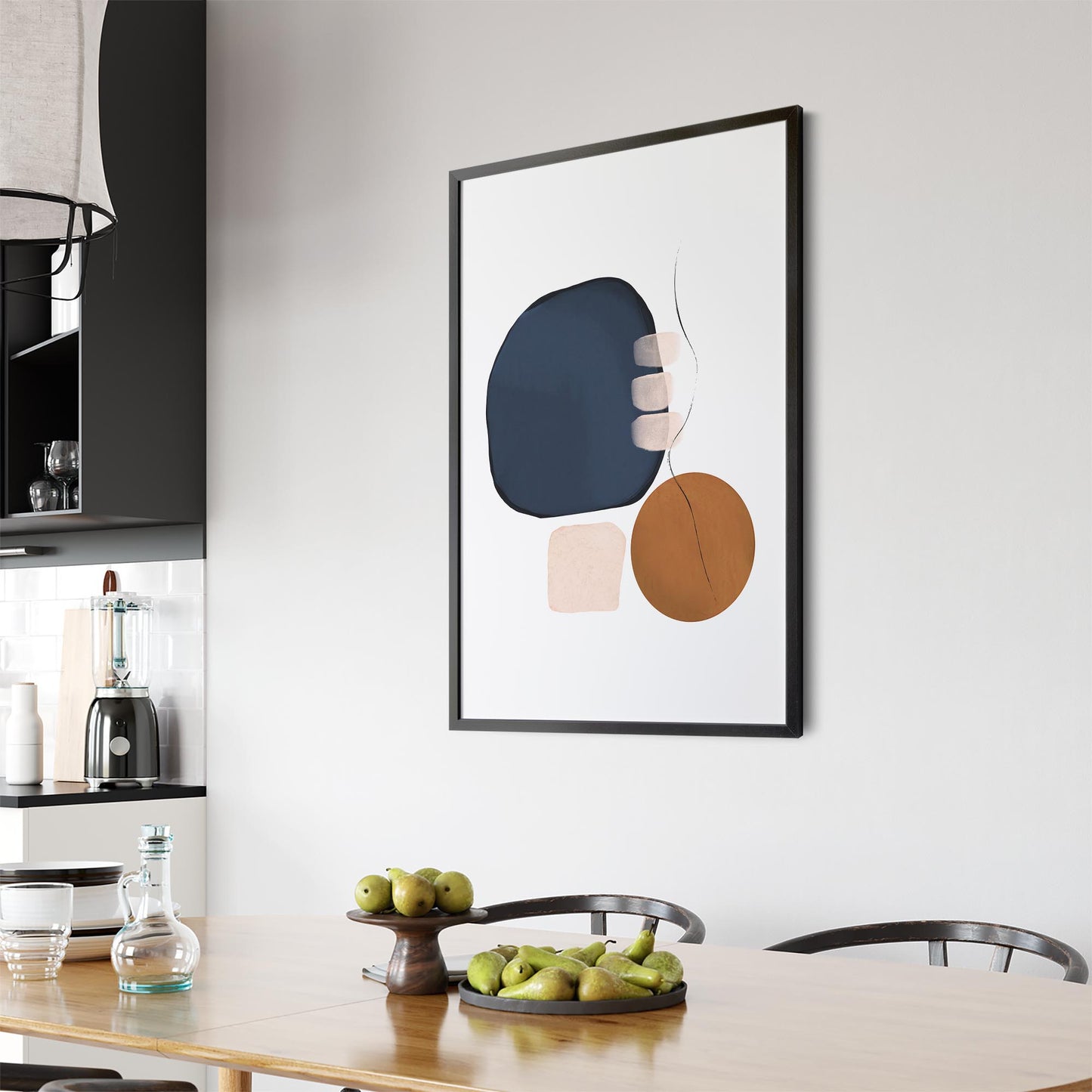 Blue Abstract Painting Minimal Modern Wall Art #16 - The Affordable Art Company