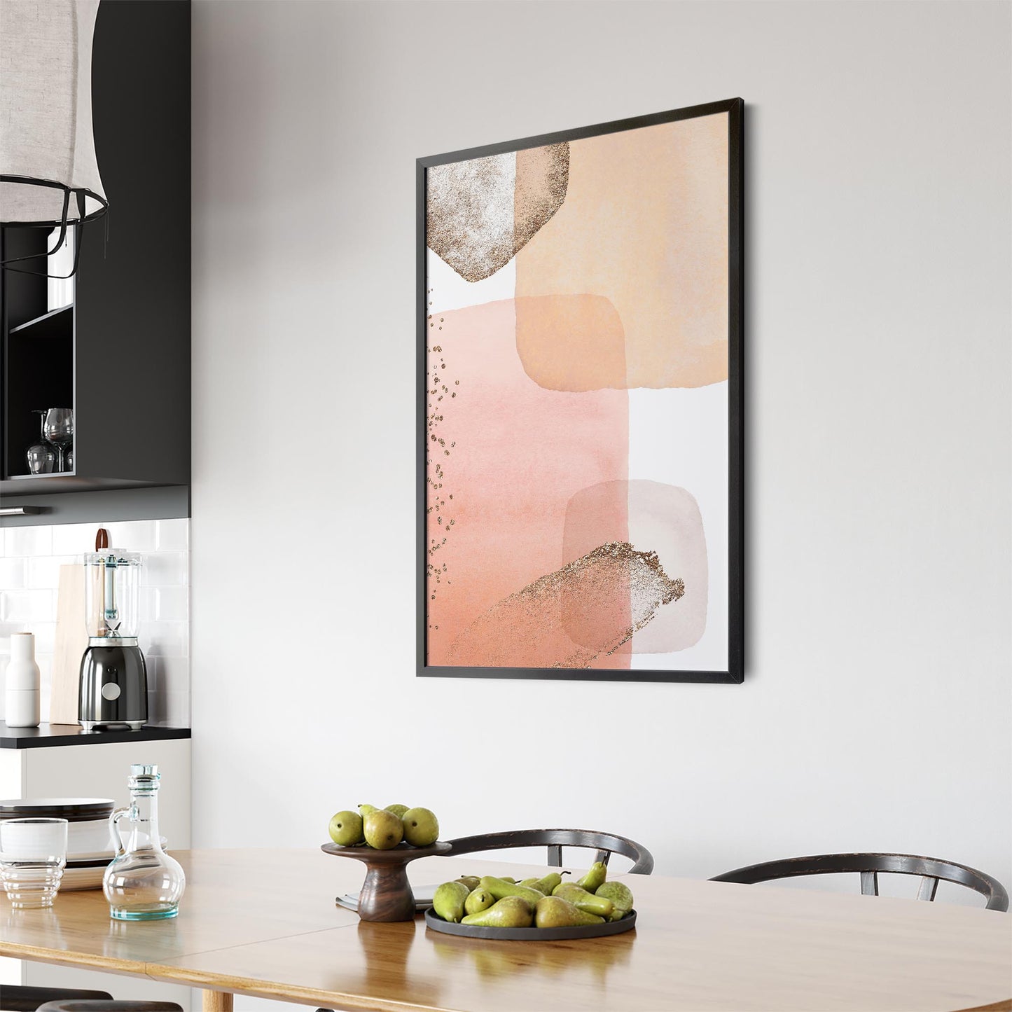 Abstract Modern Watercolour Shapes Painting Wall Art #12 - The Affordable Art Company