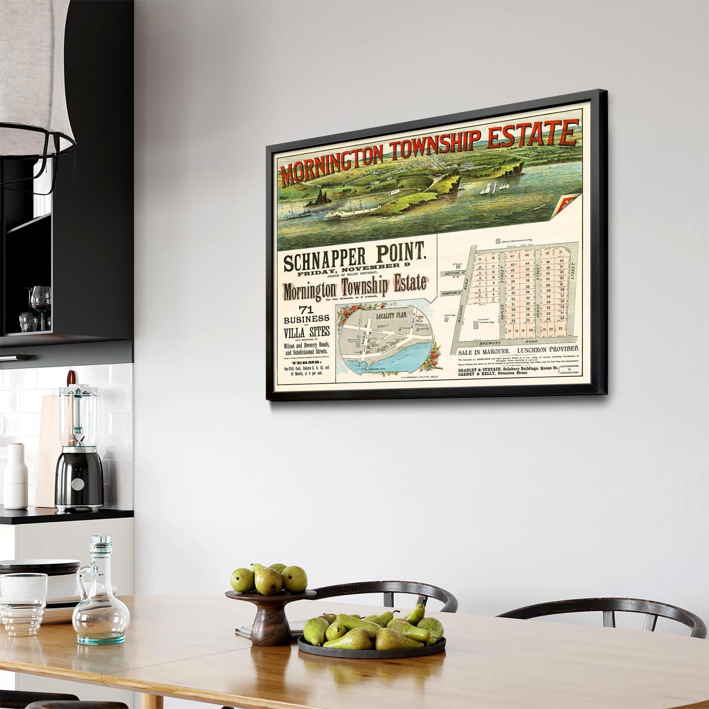 Mornington Melbourne Vintage Real Estate Advert Art - The Affordable Art Company