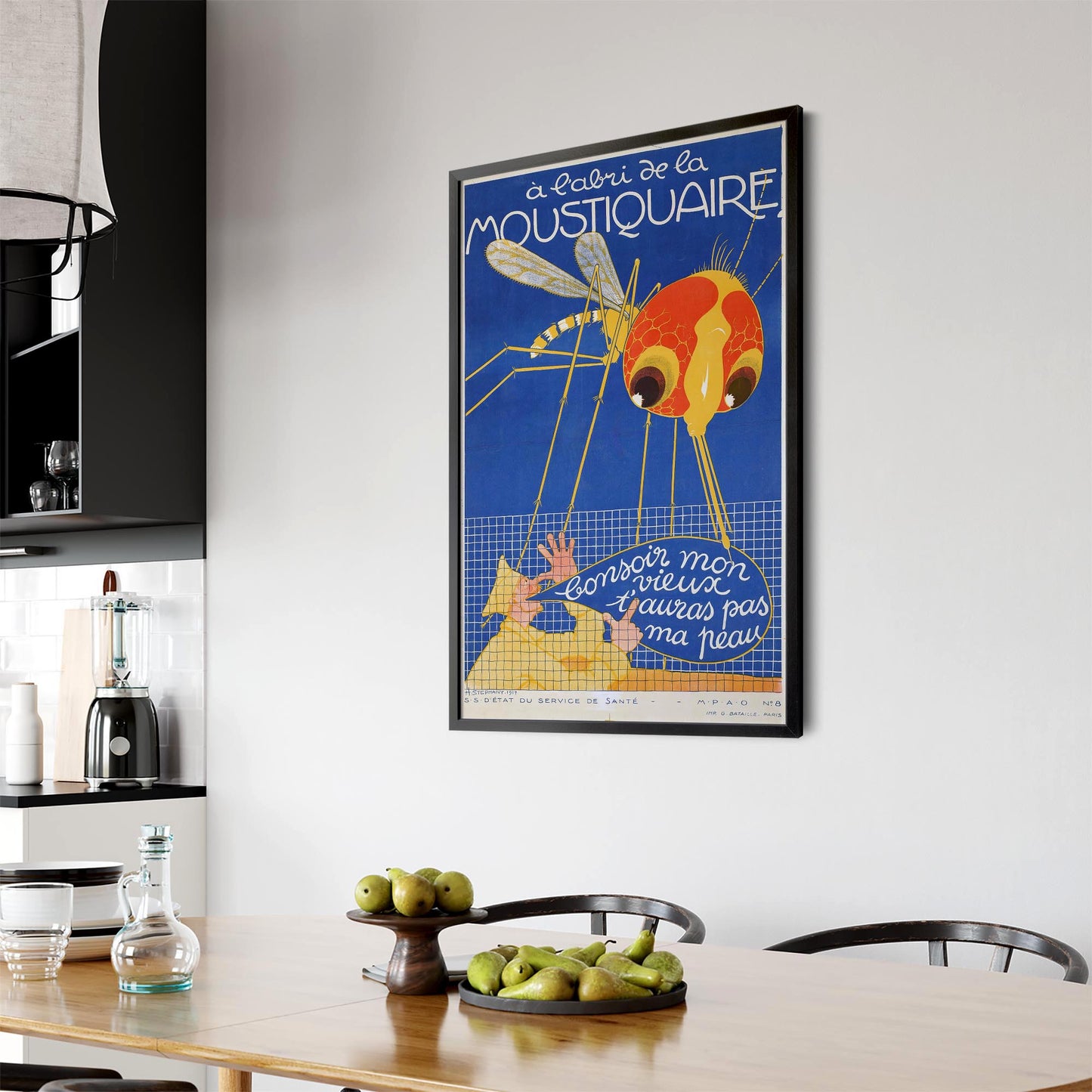 French Mosquito Vintage Advert Wall Art - The Affordable Art Company