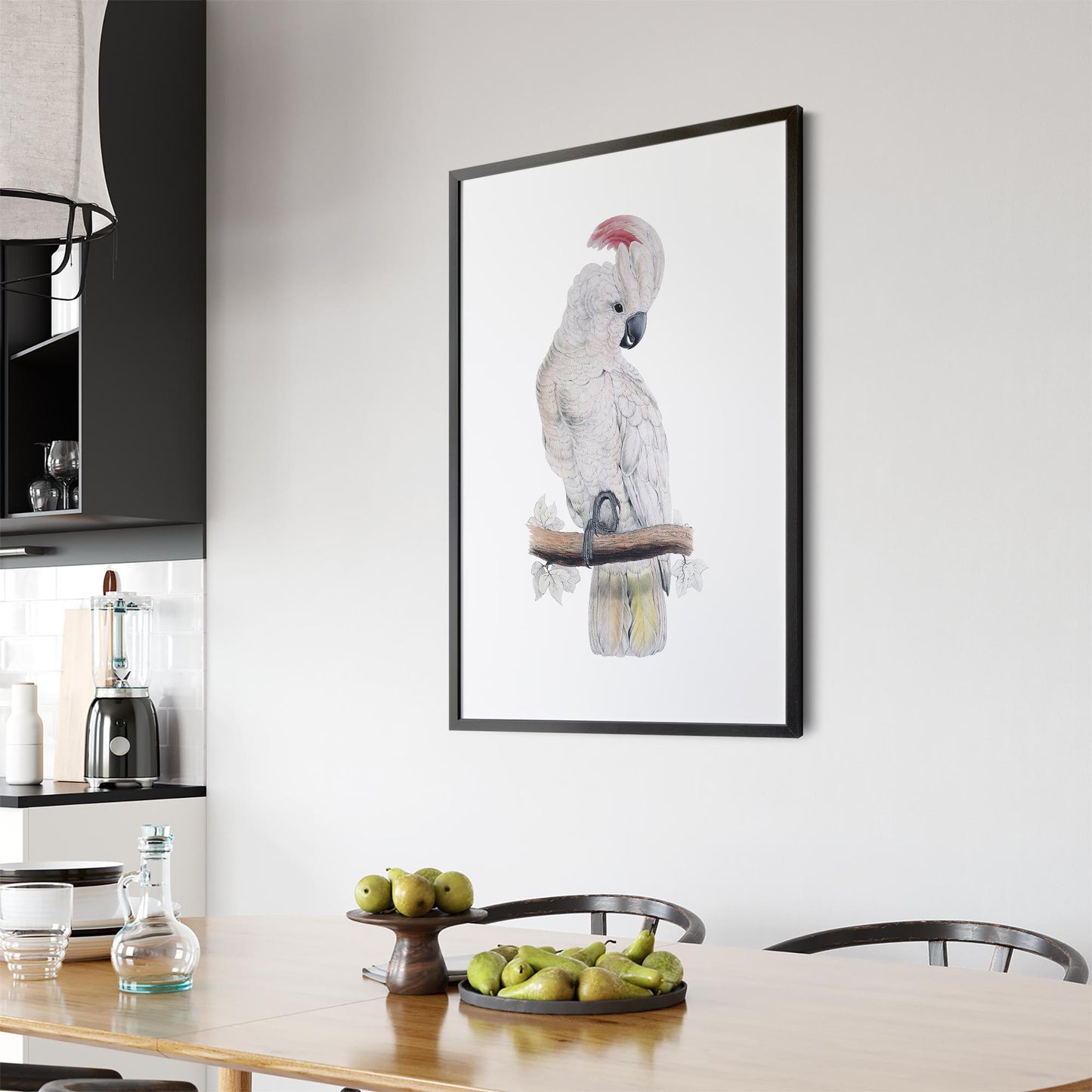 Salmon Crested Cockatoo Exotic Bird Wall Art - The Affordable Art Company