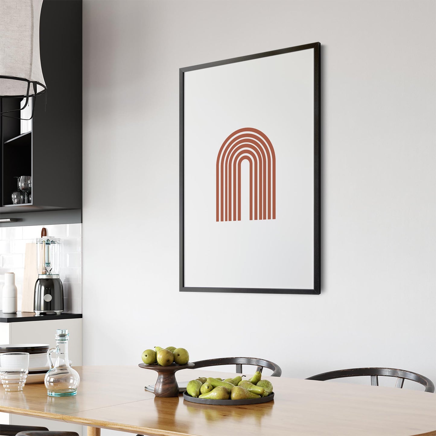 Minimal Pastel Abstract Retro Shapes Wall Art #4 - The Affordable Art Company