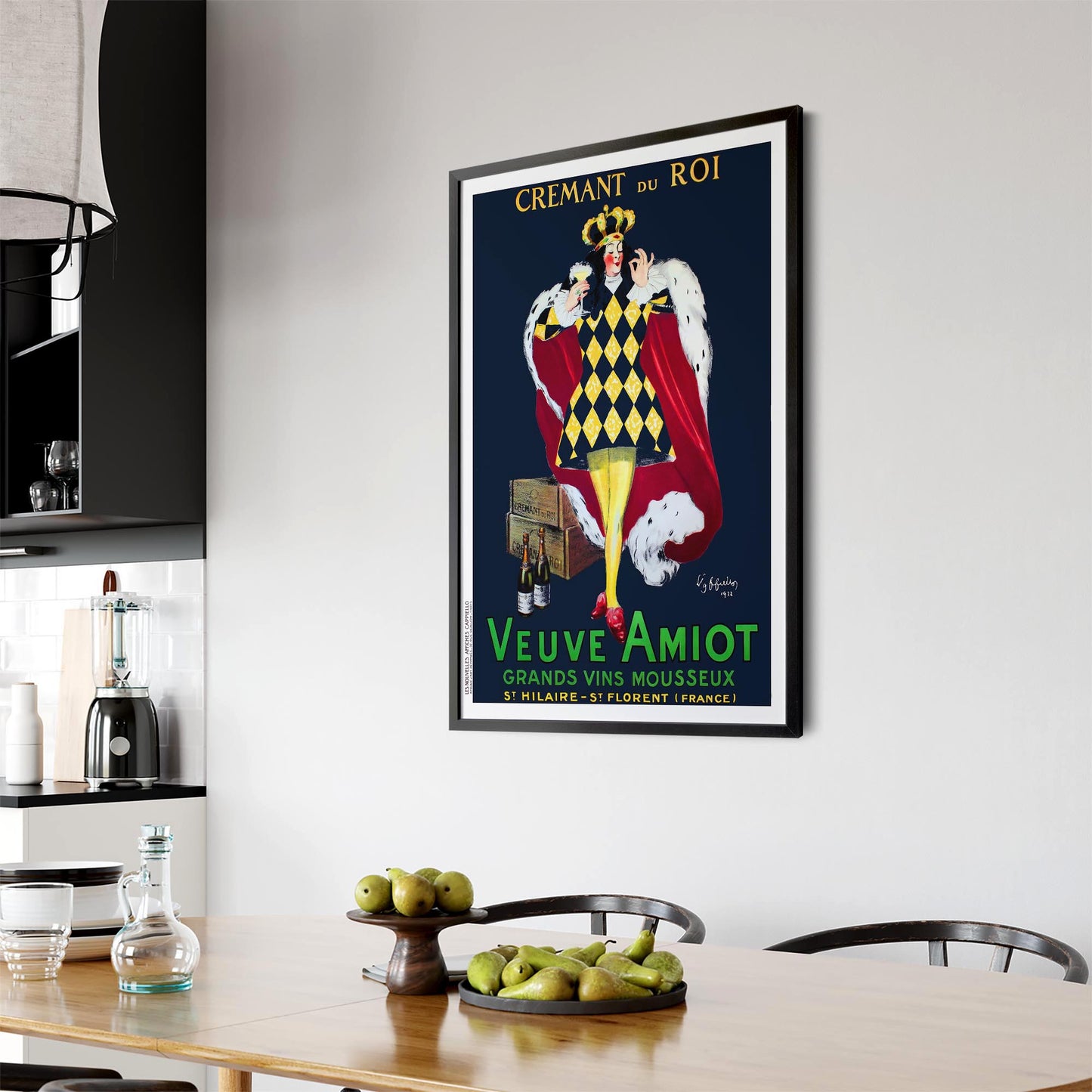 Cremant du Roi Veuve Amiot Vintage Drinks Advert Wall Art - The Affordable Art Company