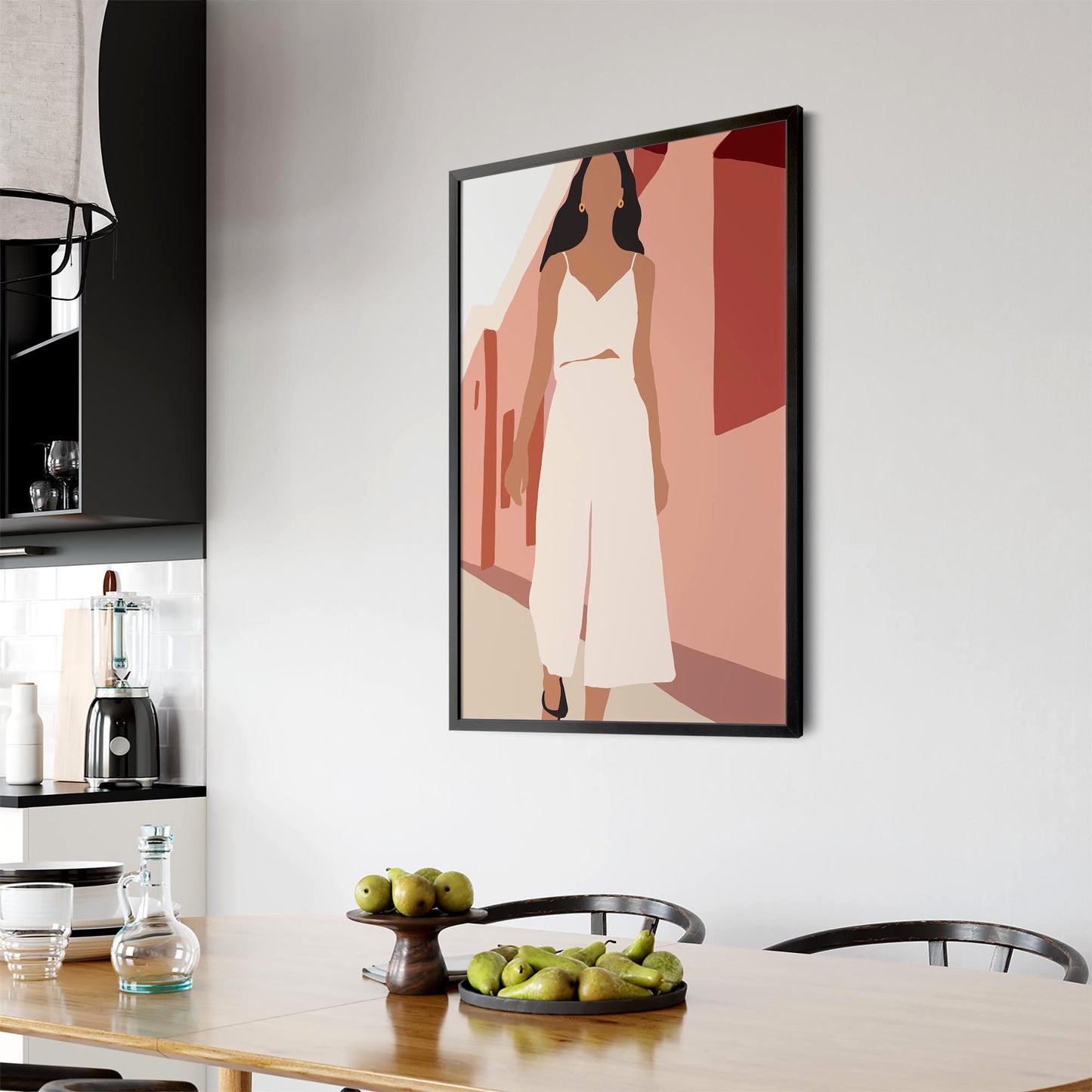 Fashion Minimal Retro Girls Bedroom Wall Art #2 - The Affordable Art Company