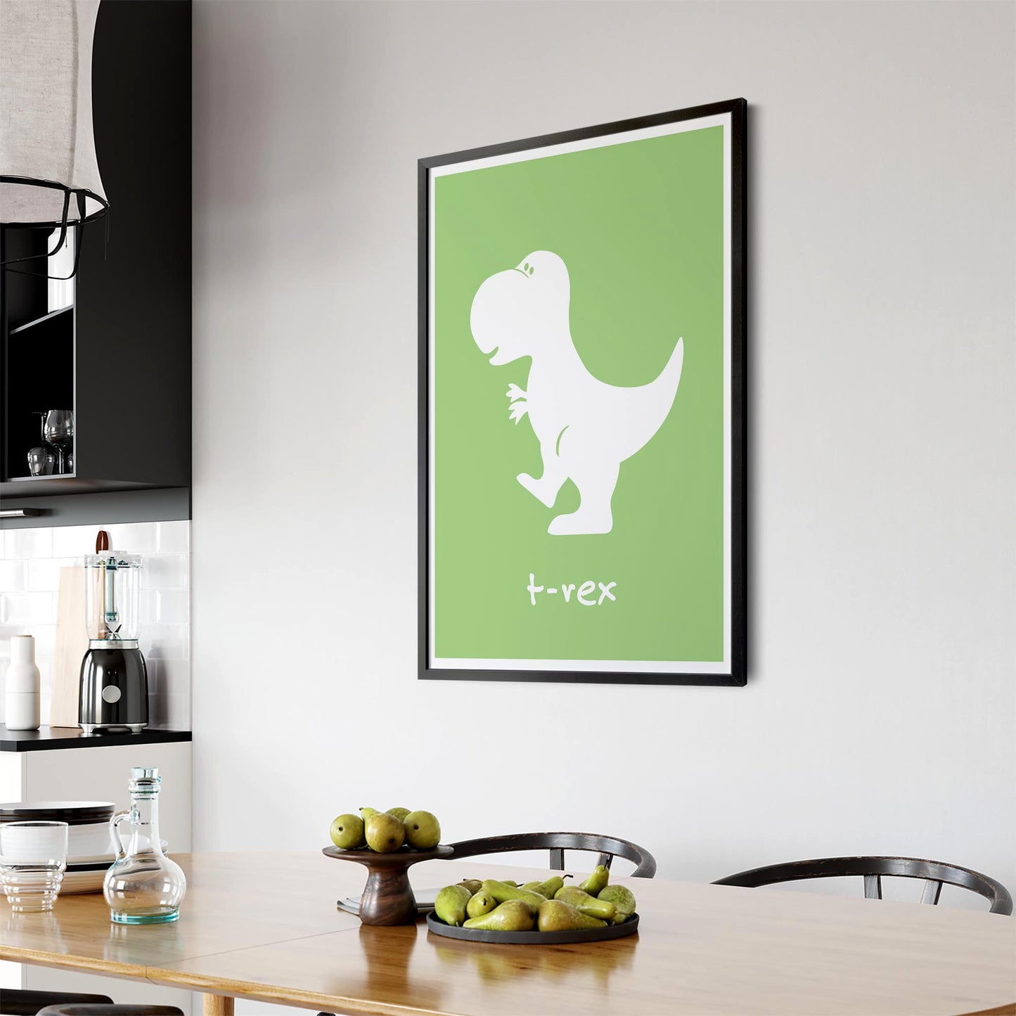 T-Rex Dinosaur Boys Bedroom Nursery Wall Art - The Affordable Art Company