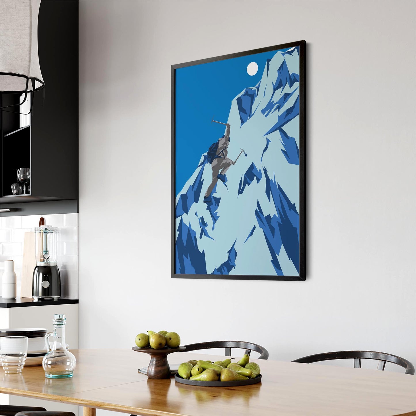 Retro Mountain Climbing Winter Sports Wall Art #3 - The Affordable Art Company