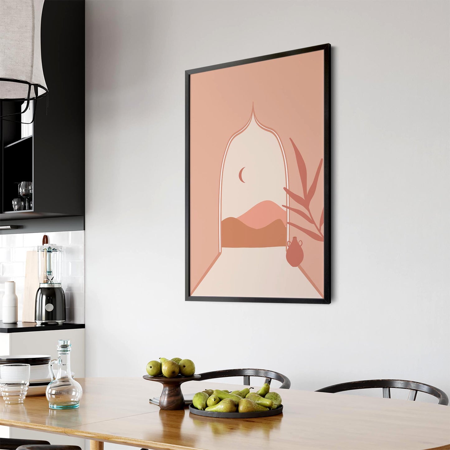 Minimal Egypt Retro Pink & Pastel Wall Art - The Affordable Art Company