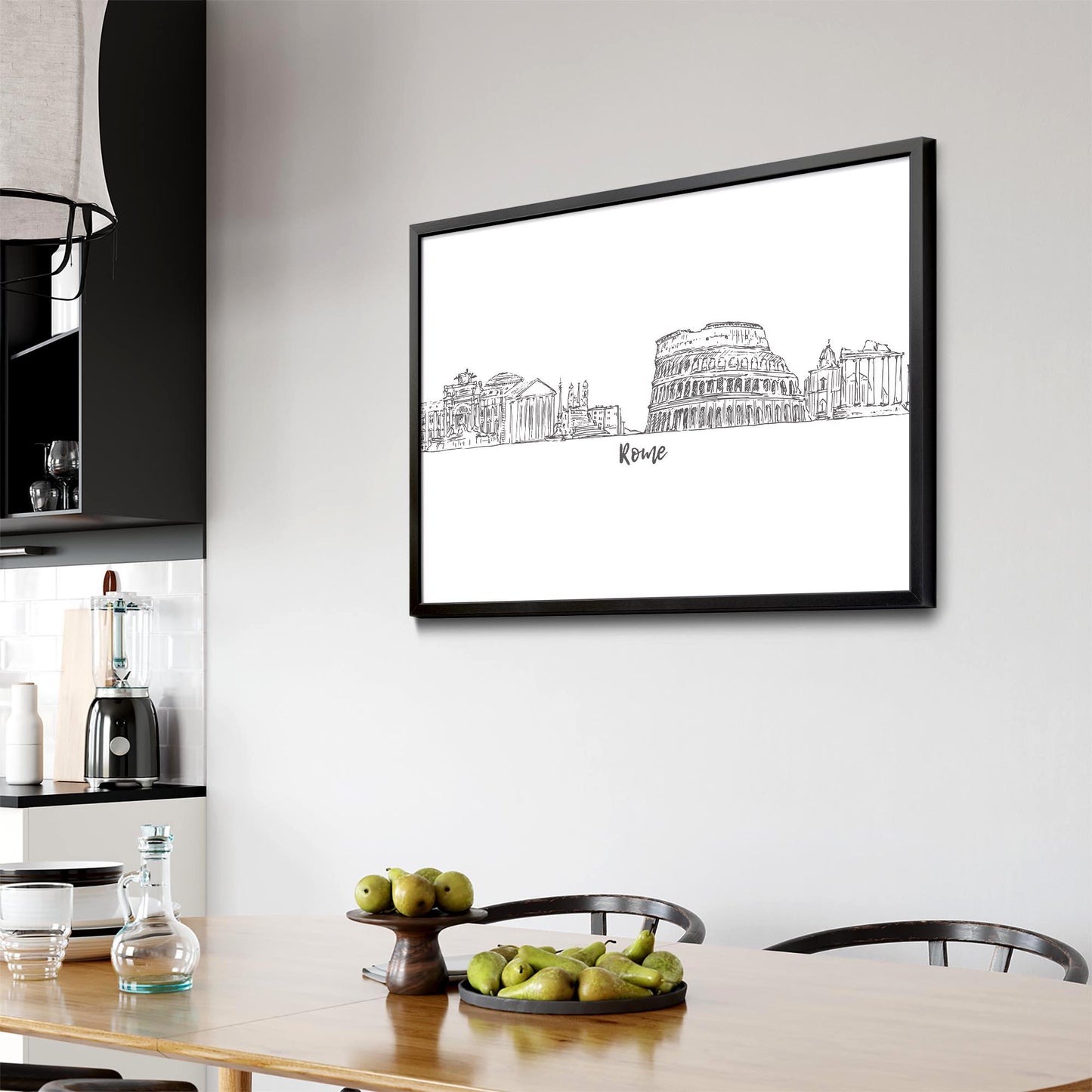 Rome Drawing Cityscape Minimtal Travel Wall Art - The Affordable Art Company