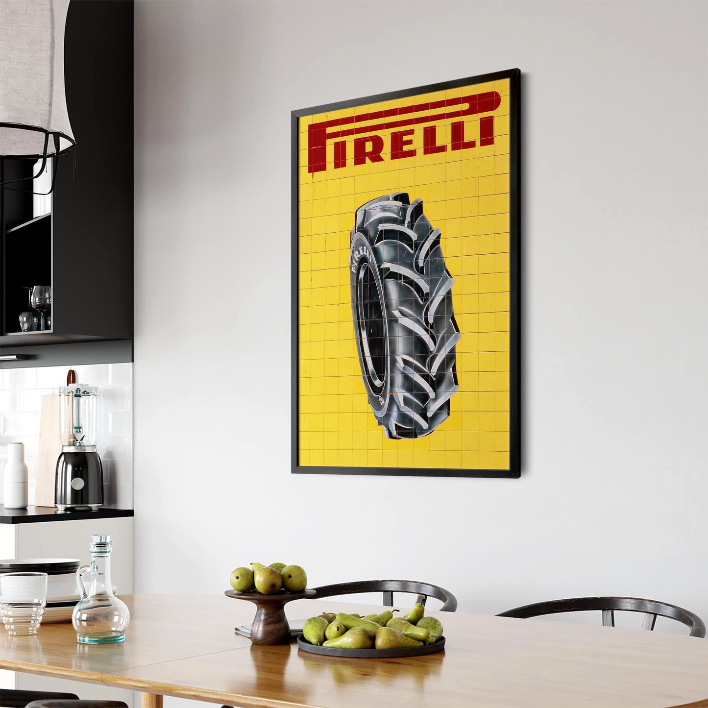 Pirelli Vintage Advert Garage Man Cave Wall Art - The Affordable Art Company