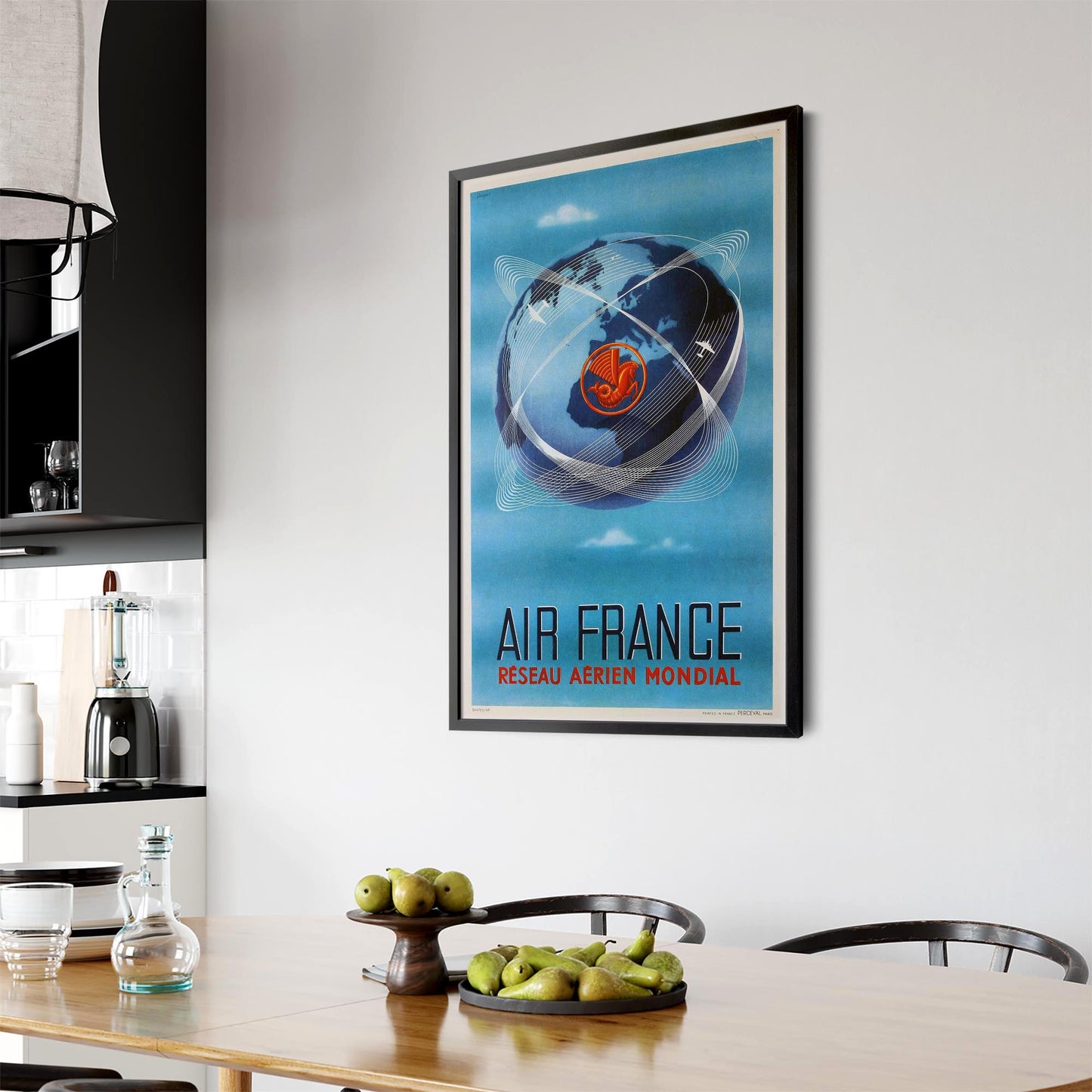 Air France - World Travel Vintage Advert Wall Art - The Affordable Art Company
