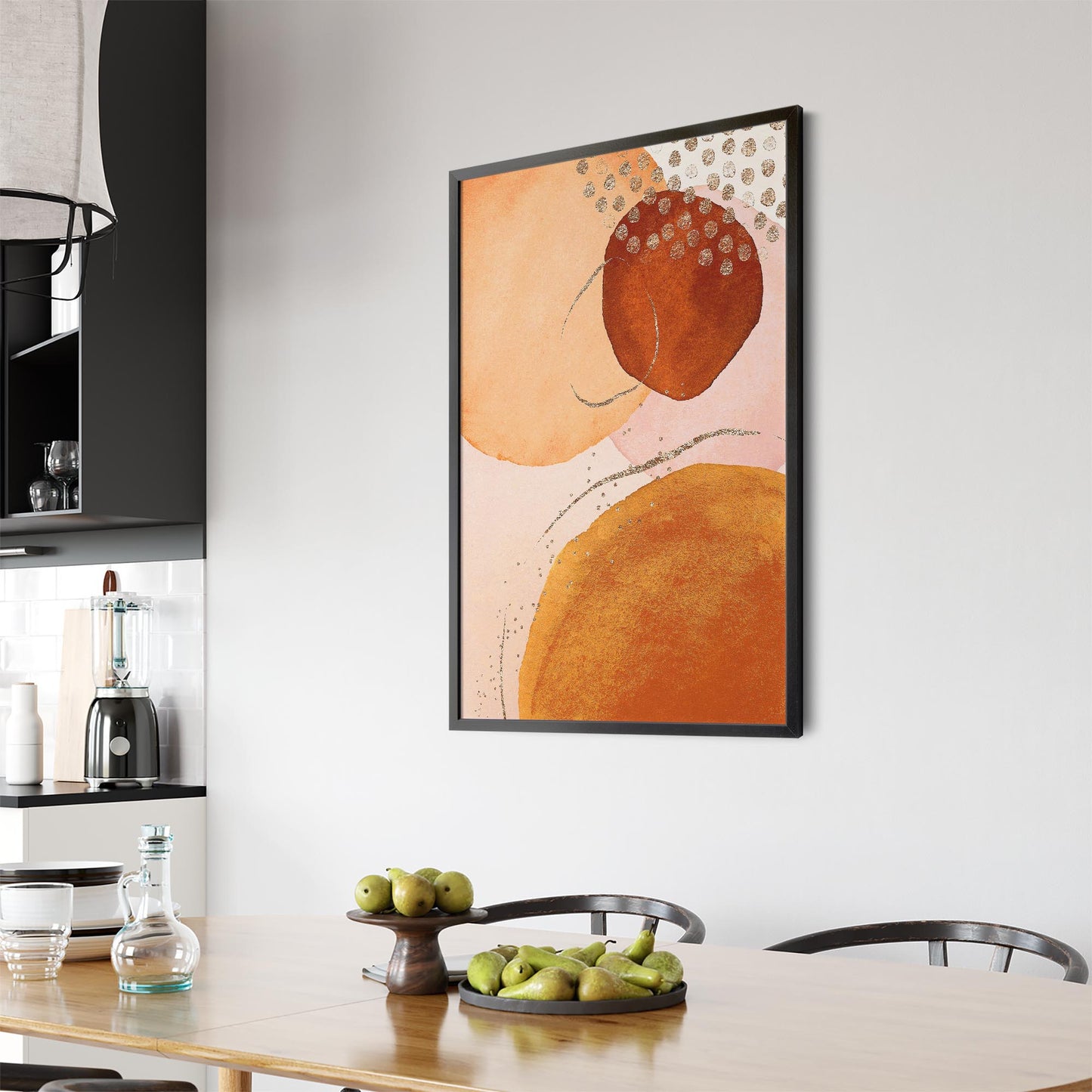 Abstract Modern Watercolour Shapes Painting Wall Art #1 - The Affordable Art Company