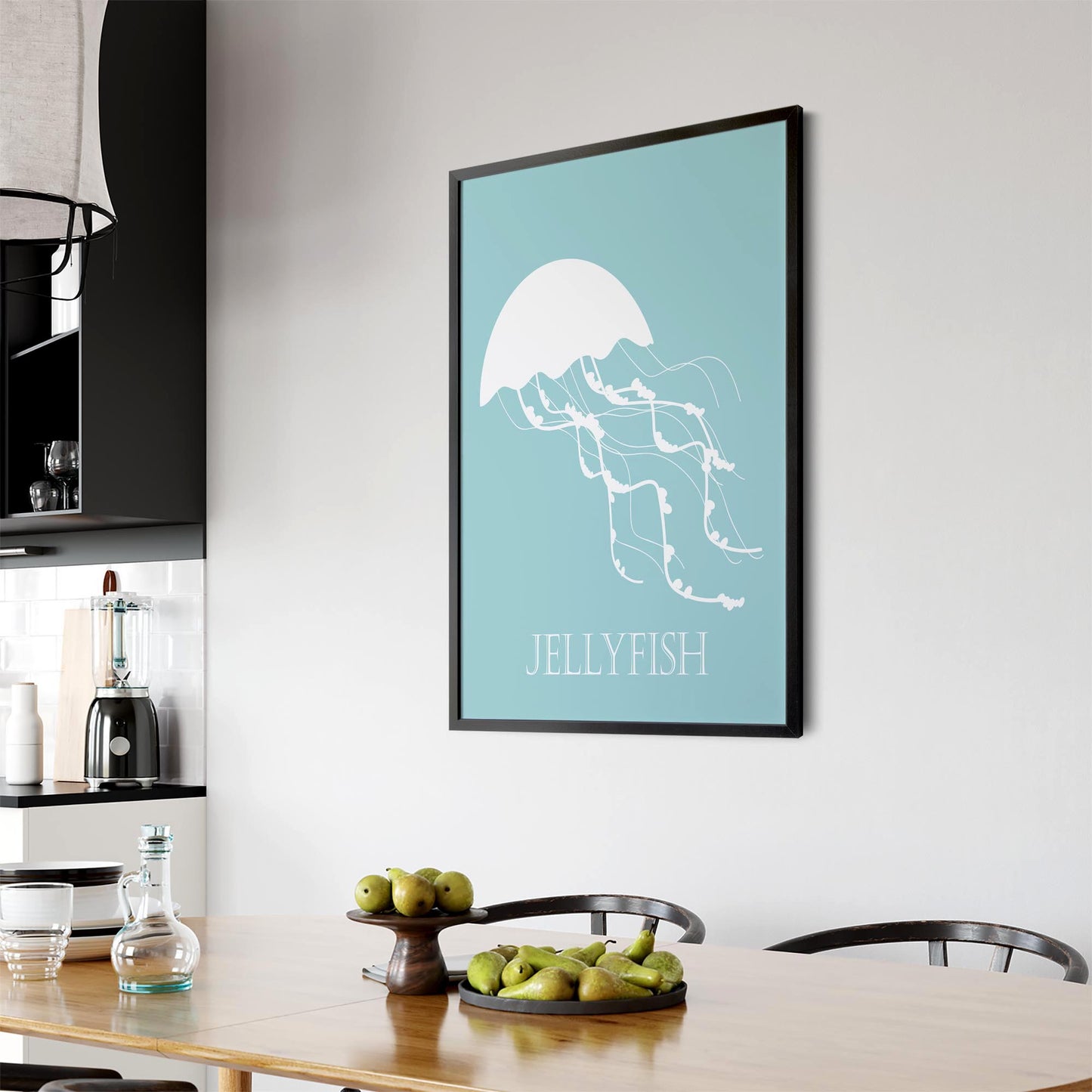 Jellyfish Cartoon Nursery Babys Bedroom Wall Art - The Affordable Art Company