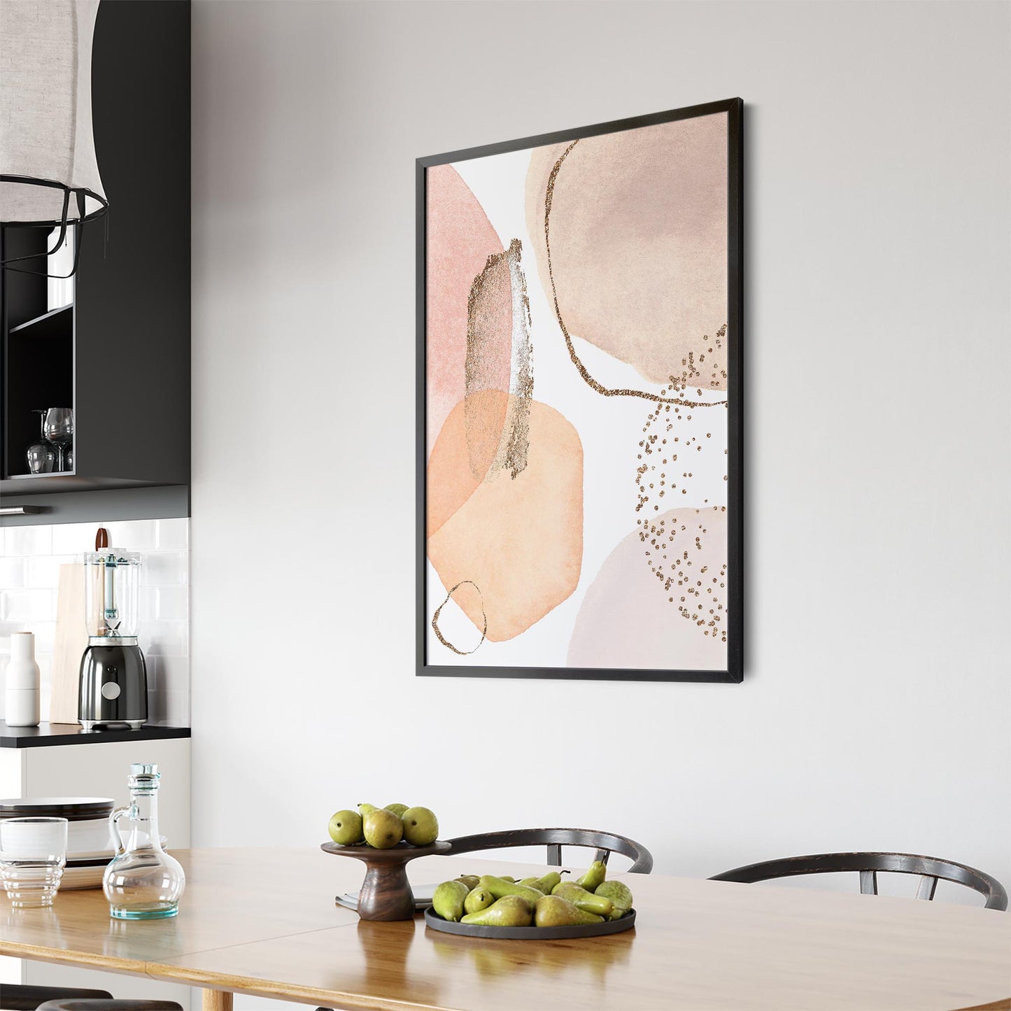 Abstract Modern Watercolour Shapes Painting Wall Art #9 - The Affordable Art Company