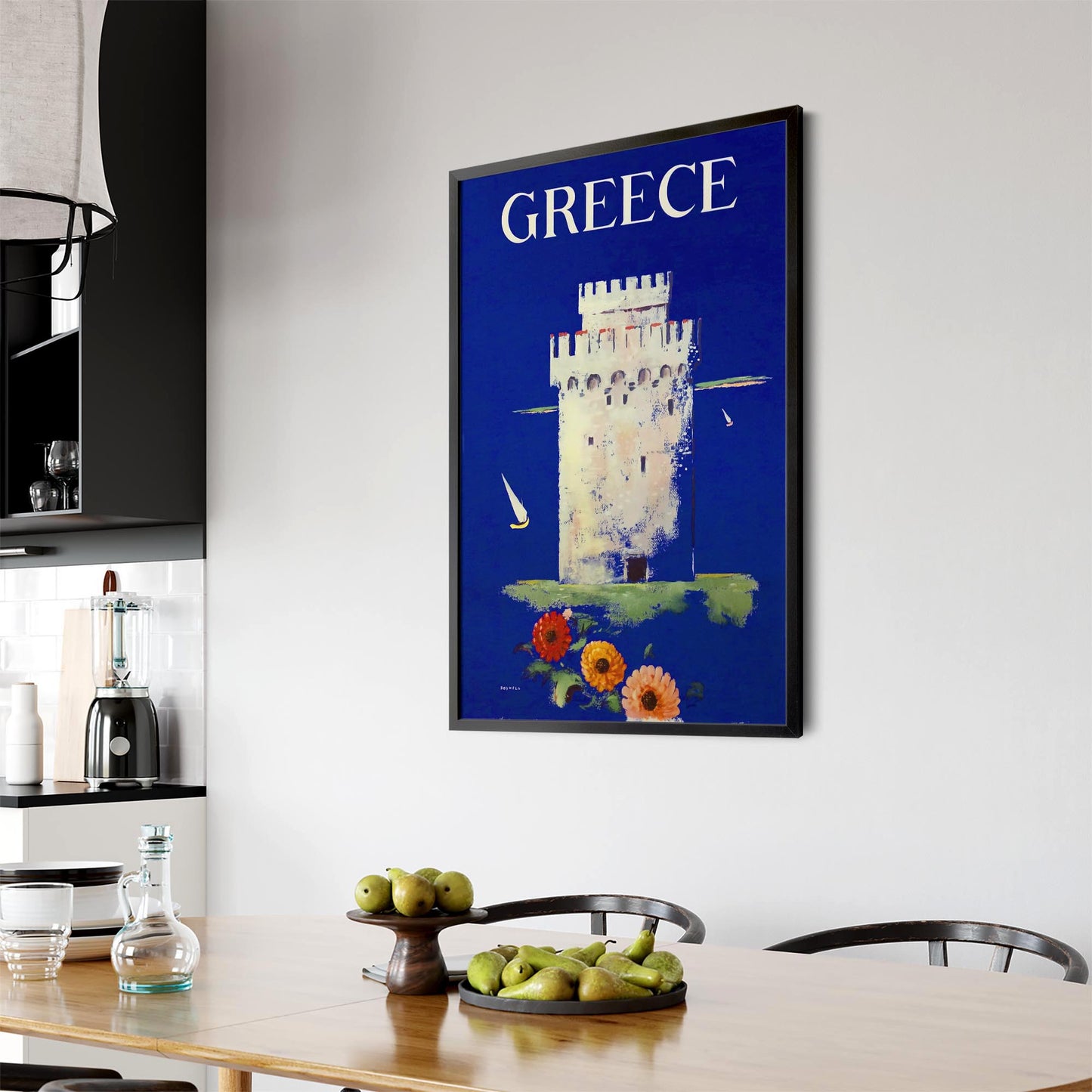 Thessaloniki Greece Vintage Travel Advert Wall Art - The Affordable Art Company