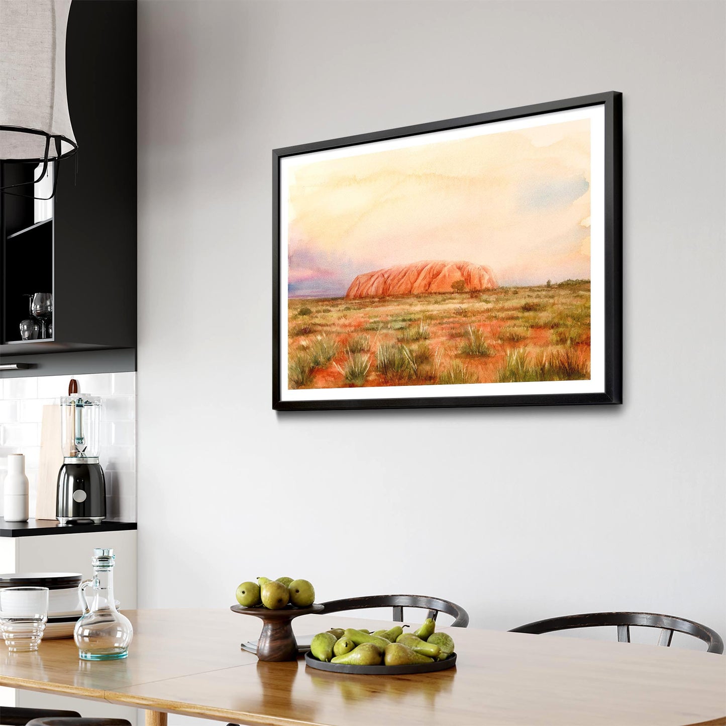 Uluru Watercolour Painting Australian Wall Art - The Affordable Art Company