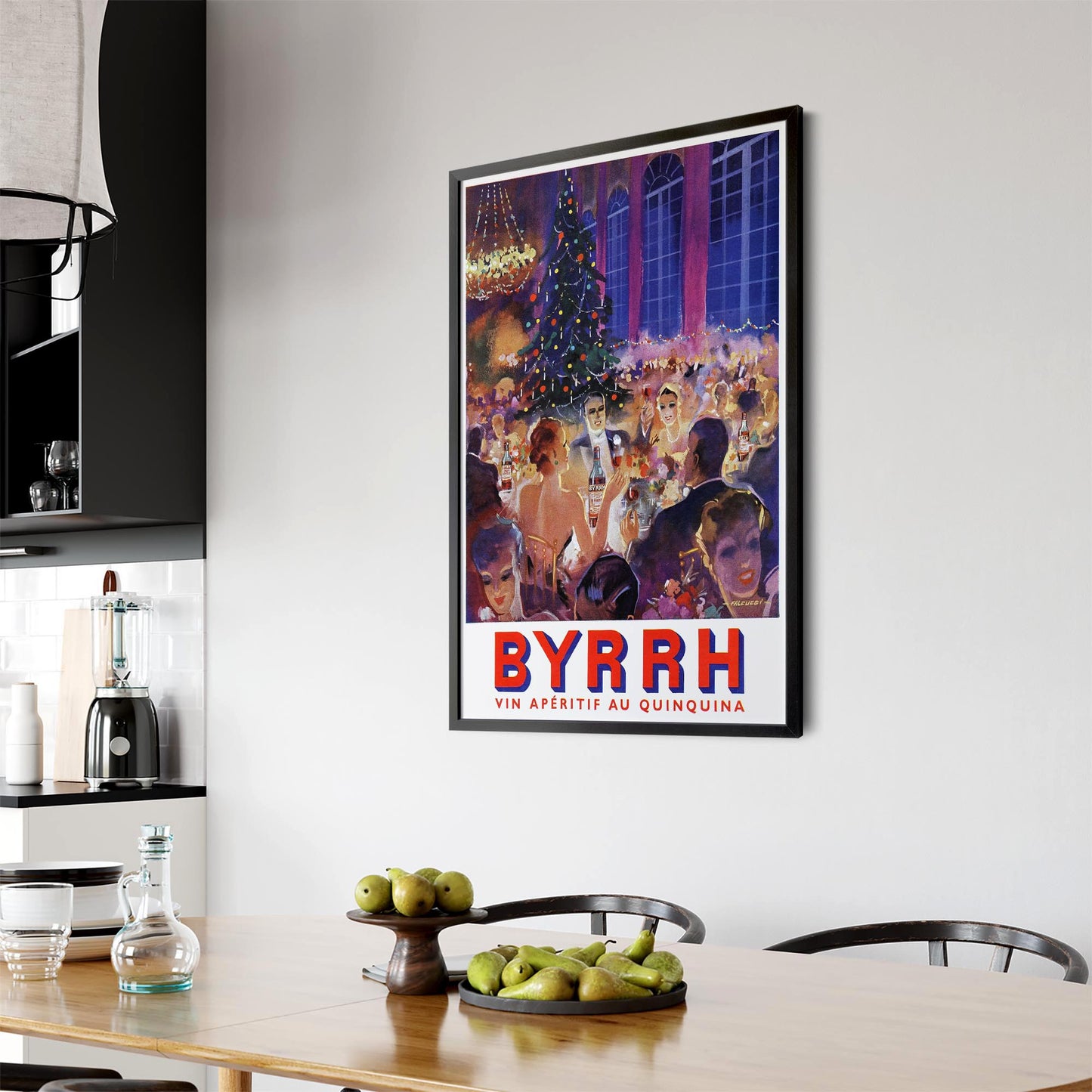 Festive Byrrh Vintage Drinks Advert Wall Art - The Affordable Art Company