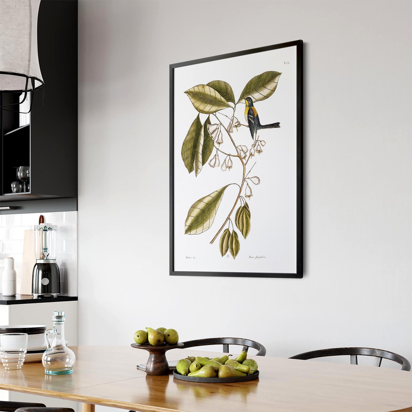 White Flower Vintage Botanical Kitchen Wall Art #1 - The Affordable Art Company