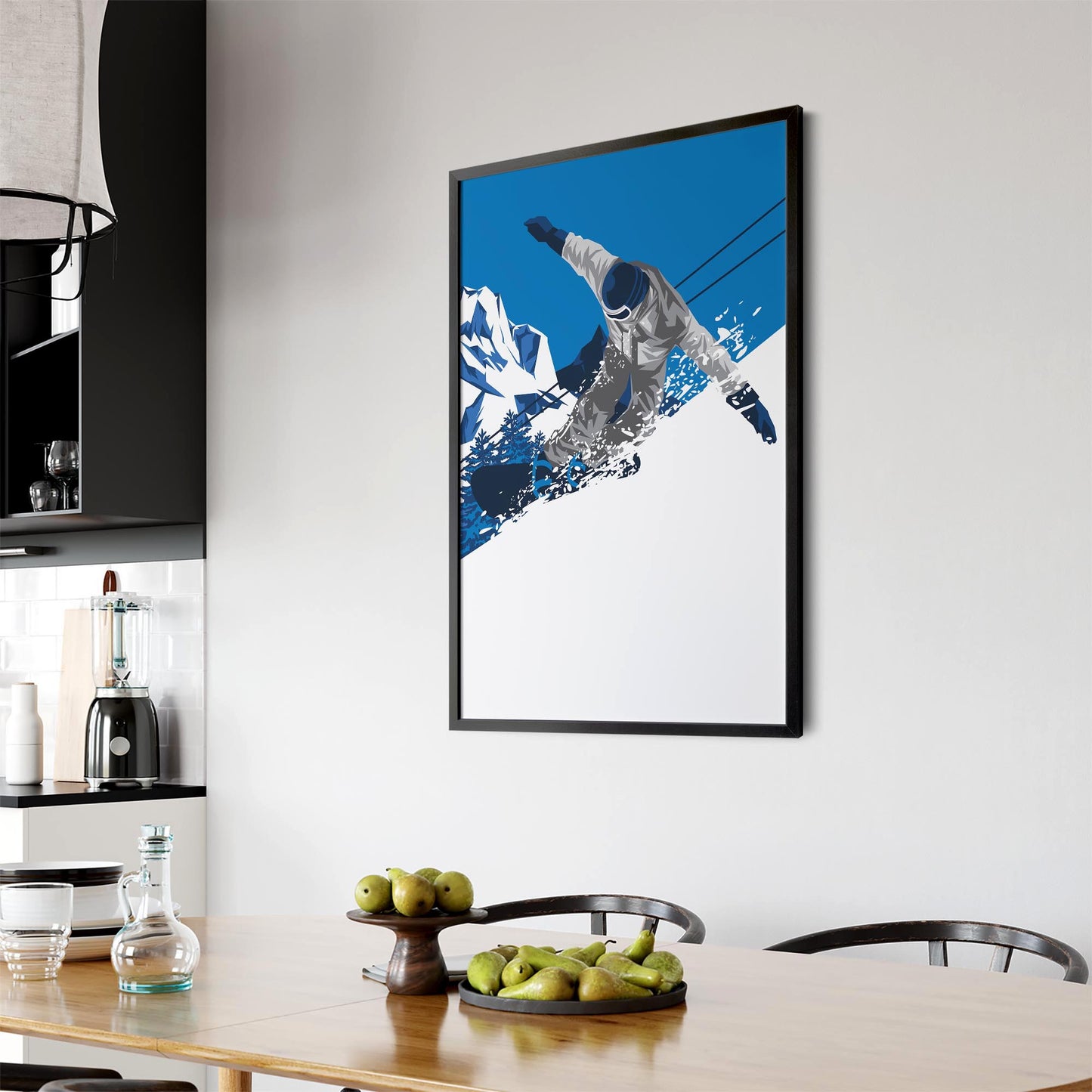 Retro Snowboard Vintage Winter Cabin Wall Art #4 - The Affordable Art Company