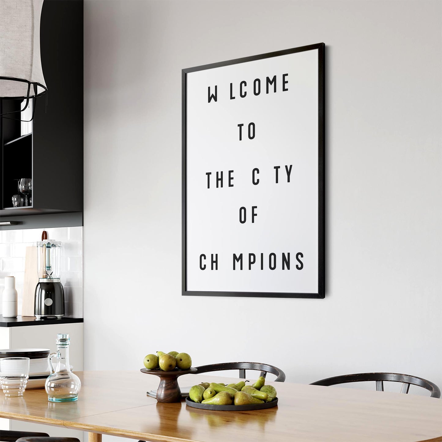 City of Champions Minimal Travel Trendy Wall Art - The Affordable Art Company