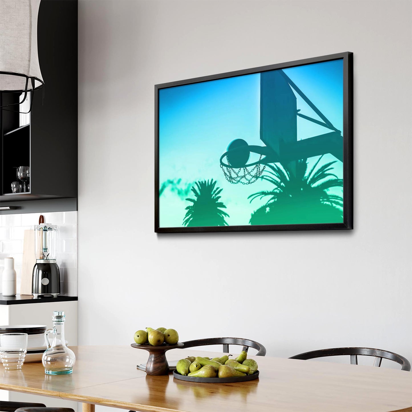 Blue Los Angeles Basketball Photograph Wall Art - The Affordable Art Company