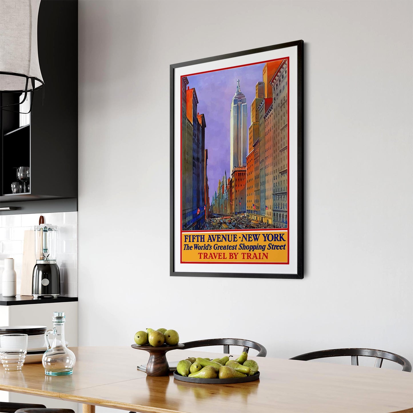 Fifth Ave, New York Vintage Travel Wall Art - The Affordable Art Company