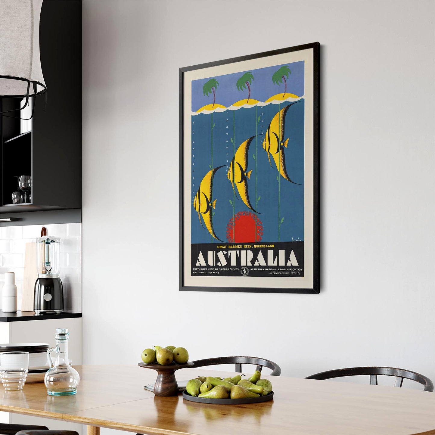 Great Barrier Reef, Australia Vintage Travel Advert Wall Art - The Affordable Art Company