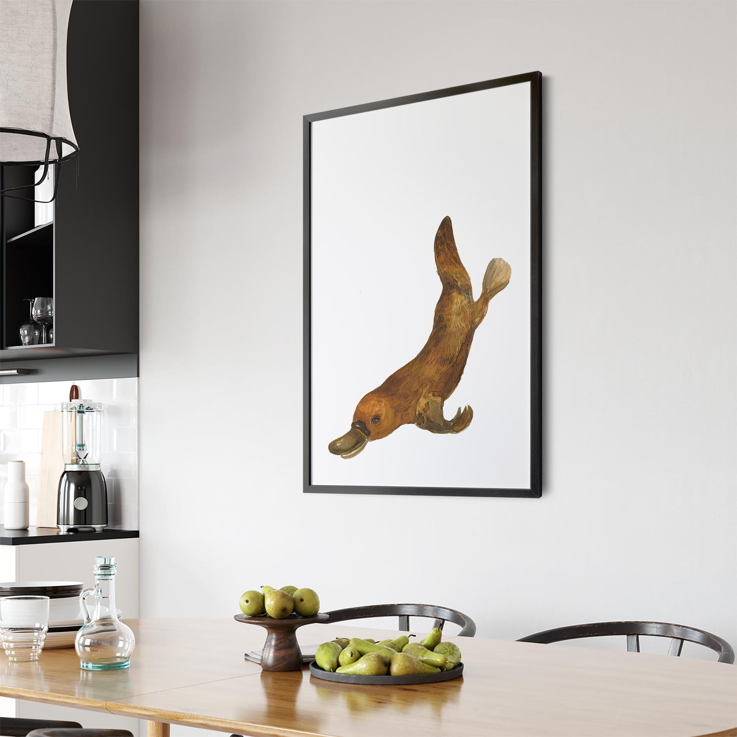Australian Platypus Painting Animal Nursery Wall Art - The Affordable Art Company